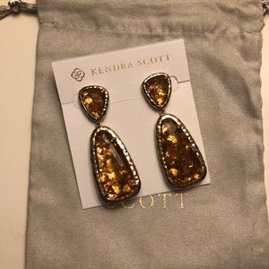 Kendra Scott gold crushed mica earrings